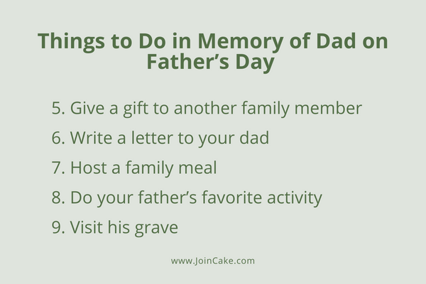 Things to Do in Memory of Dad on Father's Day